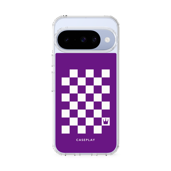 スリムプロテクションケース［ Racing checkered flag Purple - レーシングチェッカーフラッグ パープル ］