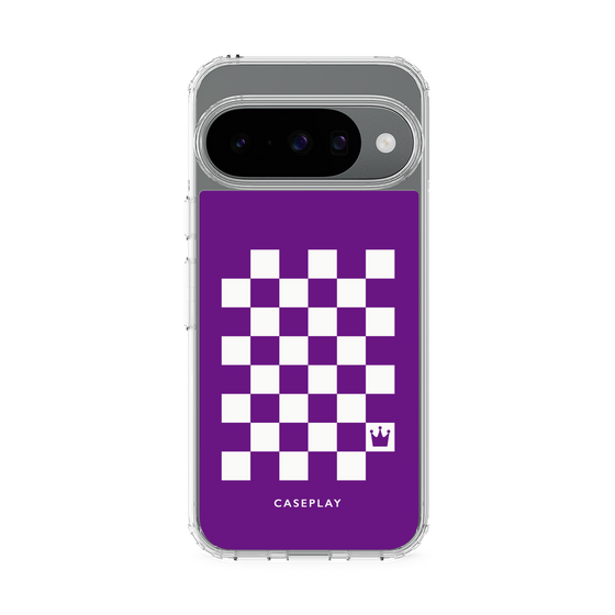 スリムプロテクションケース［ Racing checkered flag Purple - レーシングチェッカーフラッグ パープル ］
