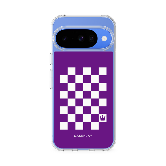 スリムプロテクションケース［ Racing checkered flag Purple - レーシングチェッカーフラッグ パープル ］