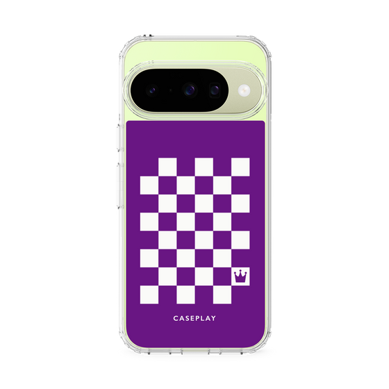 スリムプロテクションケース［ Racing checkered flag Purple - レーシングチェッカーフラッグ パープル ］