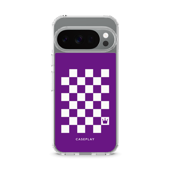 スリムプロテクションケース［ Racing checkered flag Purple - レーシングチェッカーフラッグ パープル ］