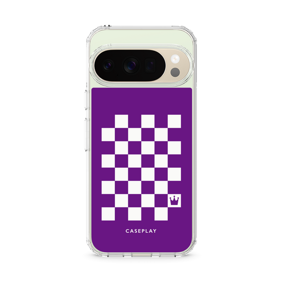 スリムプロテクションケース［ Racing checkered flag Purple - レーシングチェッカーフラッグ パープル ］