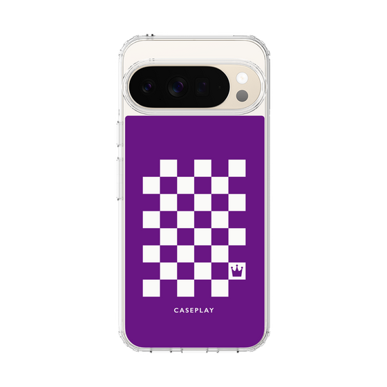 スリムプロテクションケース［ Racing checkered flag Purple - レーシングチェッカーフラッグ パープル ］