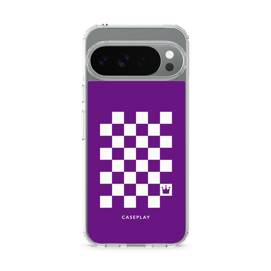 スリムプロテクションケース［ Racing checkered flag Purple - レーシングチェッカーフラッグ パープル ］