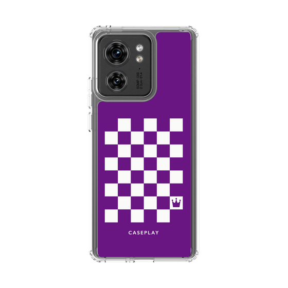 スリムプロテクションケース［ Racing checkered flag Purple - レーシングチェッカーフラッグ パープル ］