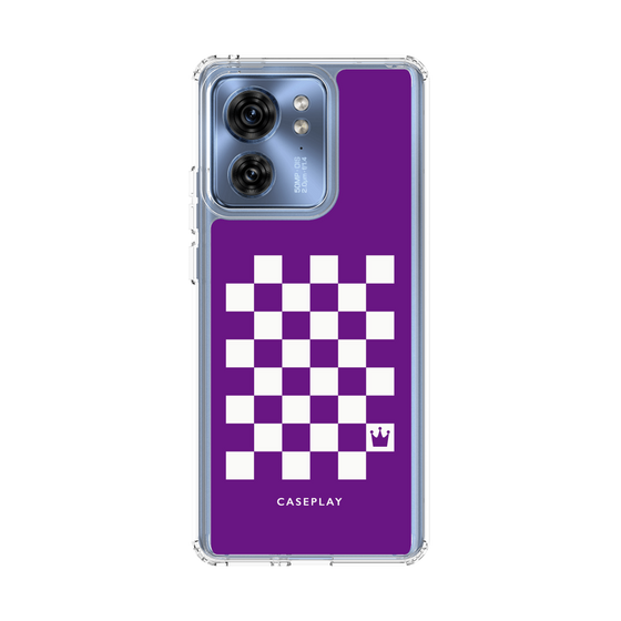スリムプロテクションケース［ Racing checkered flag Purple - レーシングチェッカーフラッグ パープル ］