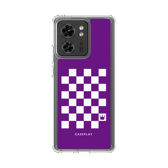 スリムプロテクションケース［ Racing checkered flag Purple - レーシングチェッカーフラッグ パープル ］