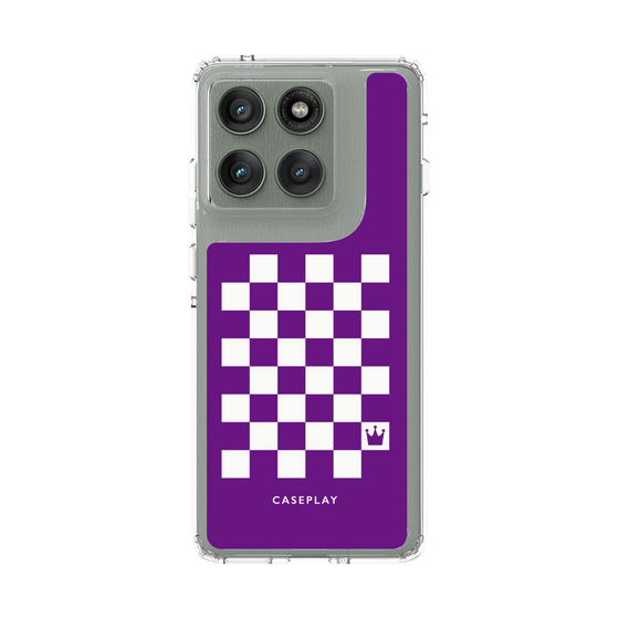 スリムプロテクションケース［ Racing checkered flag Purple - レーシングチェッカーフラッグ パープル ］