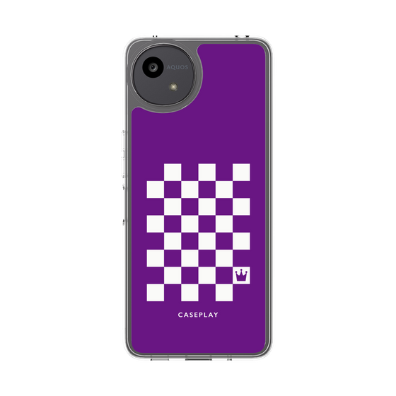 スリムプロテクションケース［ Racing checkered flag Purple - レーシングチェッカーフラッグ パープル ］