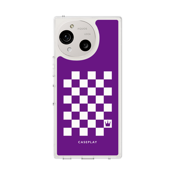 スリムプロテクションケース［ Racing checkered flag Purple - レーシングチェッカーフラッグ パープル ］