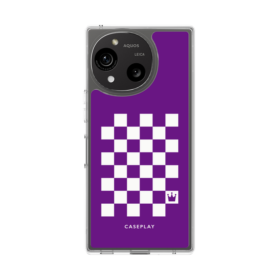 スリムプロテクションケース［ Racing checkered flag Purple - レーシングチェッカーフラッグ パープル ］