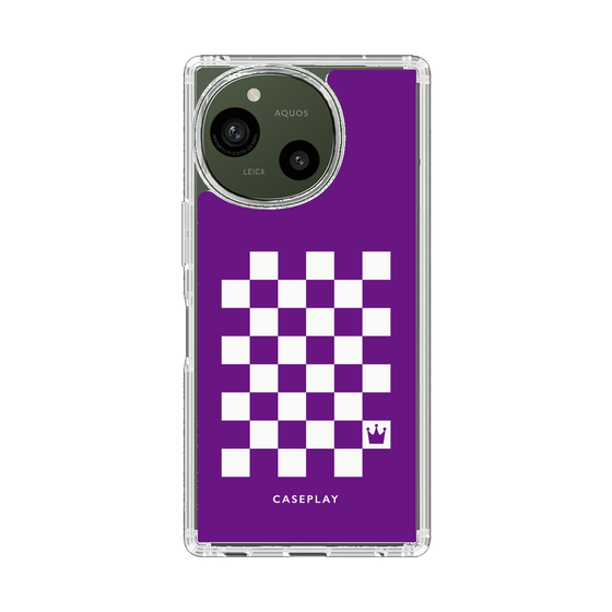 スリムプロテクションケース［ Racing checkered flag Purple - レーシングチェッカーフラッグ パープル ］