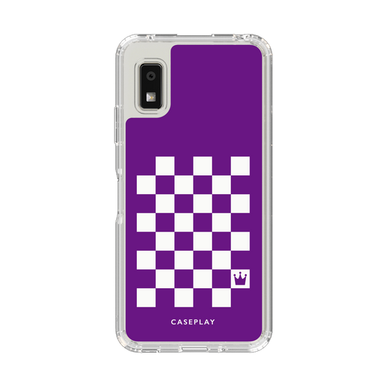 スリムプロテクションケース［ Racing checkered flag Purple - レーシングチェッカーフラッグ パープル ］