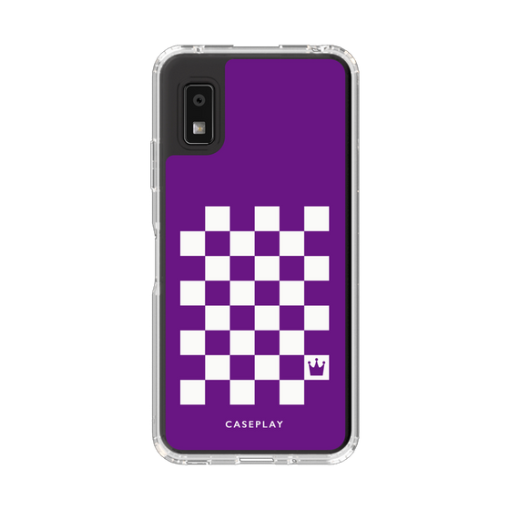 スリムプロテクションケース［ Racing checkered flag Purple - レーシングチェッカーフラッグ パープル ］