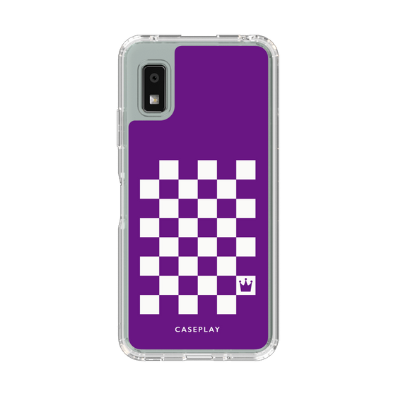 スリムプロテクションケース［ Racing checkered flag Purple - レーシングチェッカーフラッグ パープル ］