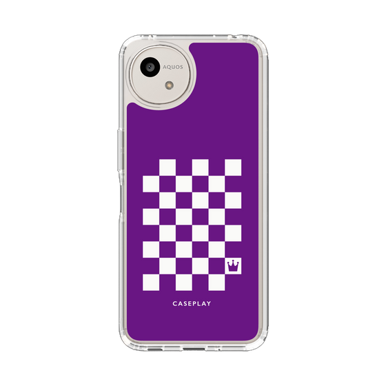 スリムプロテクションケース［ Racing checkered flag Purple - レーシングチェッカーフラッグ パープル ］