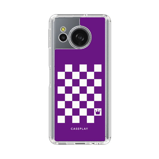 スリムプロテクションケース［ Racing checkered flag Purple - レーシングチェッカーフラッグ パープル ］
