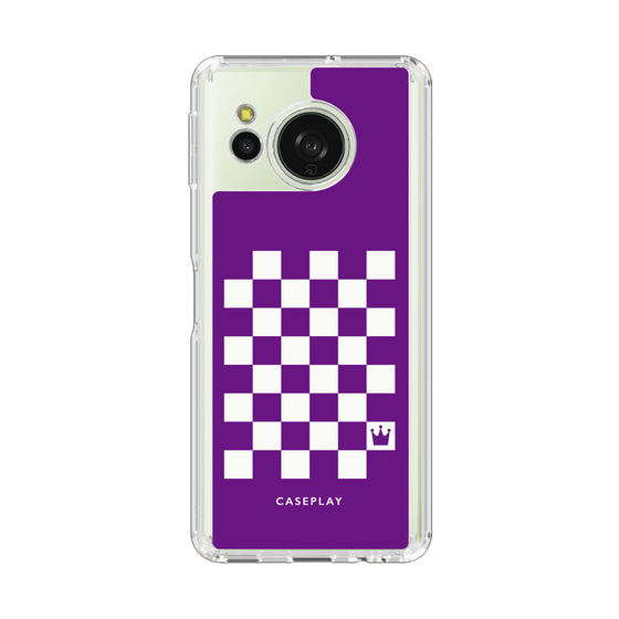 スリムプロテクションケース［ Racing checkered flag Purple - レーシングチェッカーフラッグ パープル ］
