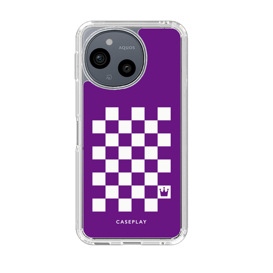 スリムプロテクションケース［ Racing checkered flag Purple - レーシングチェッカーフラッグ パープル ］