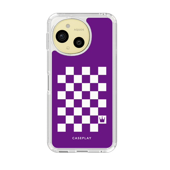 スリムプロテクションケース［ Racing checkered flag Purple - レーシングチェッカーフラッグ パープル ］