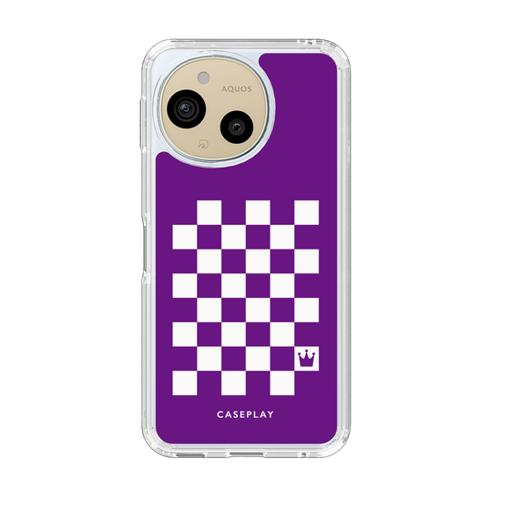 スリムプロテクションケース［ Racing checkered flag Purple - レーシングチェッカーフラッグ パープル ］