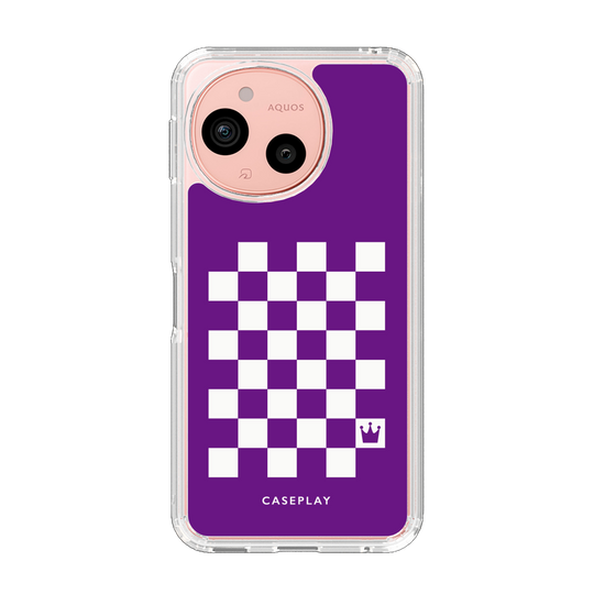スリムプロテクションケース［ Racing checkered flag Purple - レーシングチェッカーフラッグ パープル ］
