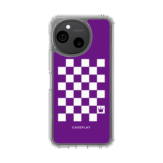 スリムプロテクションケース［ Racing checkered flag Purple - レーシングチェッカーフラッグ パープル ］