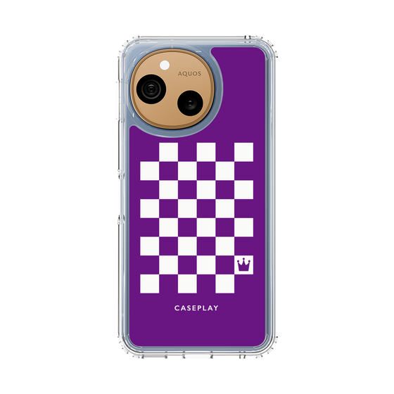 スリムプロテクションケース［ Racing checkered flag Purple - レーシングチェッカーフラッグ パープル ］