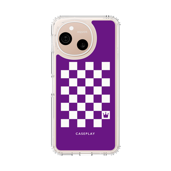 スリムプロテクションケース［ Racing checkered flag Purple - レーシングチェッカーフラッグ パープル ］