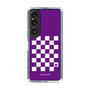 スリムプロテクションケース［ Racing checkered flag Purple - レーシングチェッカーフラッグ パープル ］