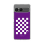 スリムプロテクションケース［ Racing checkered flag Purple - レーシングチェッカーフラッグ パープル ］