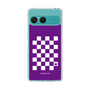 スリムプロテクションケース［ Racing checkered flag Purple - レーシングチェッカーフラッグ パープル ］