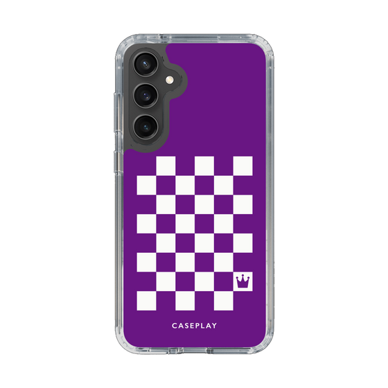 スリムプロテクションケース［ Racing checkered flag Purple - レーシングチェッカーフラッグ パープル ］