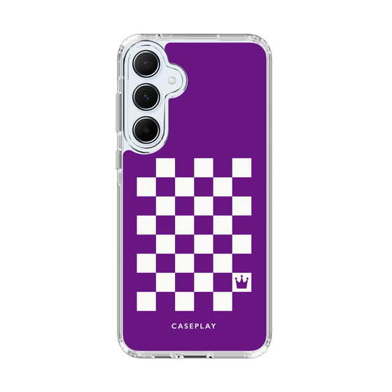 スリムプロテクションケース［ Racing checkered flag Purple - レーシングチェッカーフラッグ パープル ］