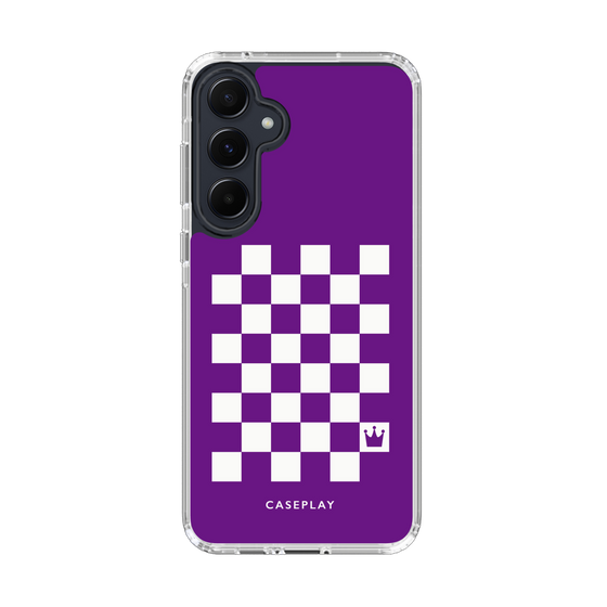 スリムプロテクションケース［ Racing checkered flag Purple - レーシングチェッカーフラッグ パープル ］