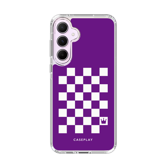 スリムプロテクションケース［ Racing checkered flag Purple - レーシングチェッカーフラッグ パープル ］