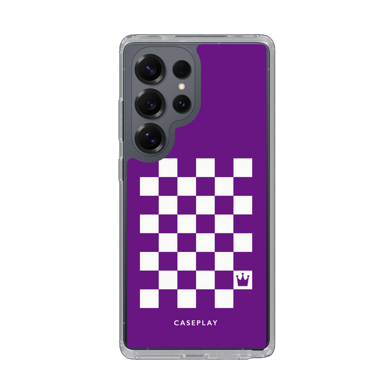 スリムプロテクションケース［ Racing checkered flag Purple - レーシングチェッカーフラッグ パープル ］