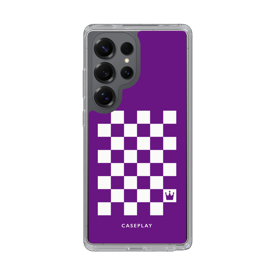 スリムプロテクションケース［ Racing checkered flag Purple - レーシングチェッカーフラッグ パープル ］