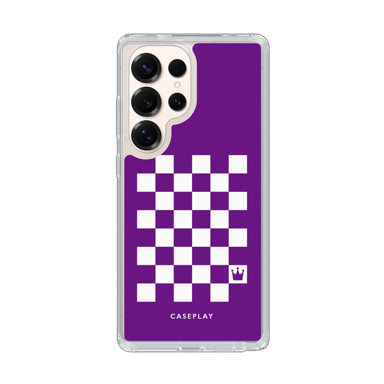 スリムプロテクションケース［ Racing checkered flag Purple - レーシングチェッカーフラッグ パープル ］