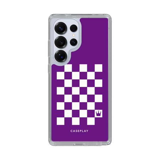 スリムプロテクションケース［ Racing checkered flag Purple - レーシングチェッカーフラッグ パープル ］