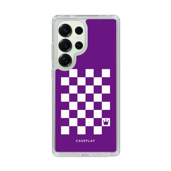 スリムプロテクションケース［ Racing checkered flag Purple - レーシングチェッカーフラッグ パープル ］