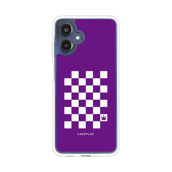スリムプロテクションケース［ Racing checkered flag Purple - レーシングチェッカーフラッグ パープル ］
