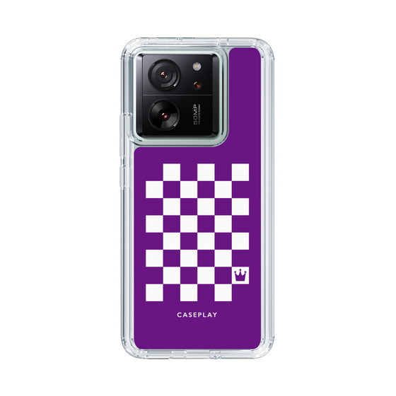 スリムプロテクションケース［ Racing checkered flag Purple - レーシングチェッカーフラッグ パープル ］