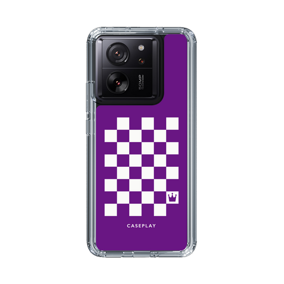 スリムプロテクションケース［ Racing checkered flag Purple - レーシングチェッカーフラッグ パープル ］