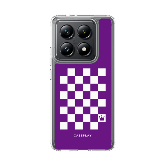 スリムプロテクションケース［ Racing checkered flag Purple - レーシングチェッカーフラッグ パープル ］