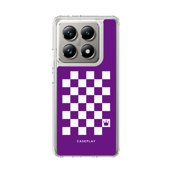 スリムプロテクションケース［ Racing checkered flag Purple - レーシングチェッカーフラッグ パープル ］
