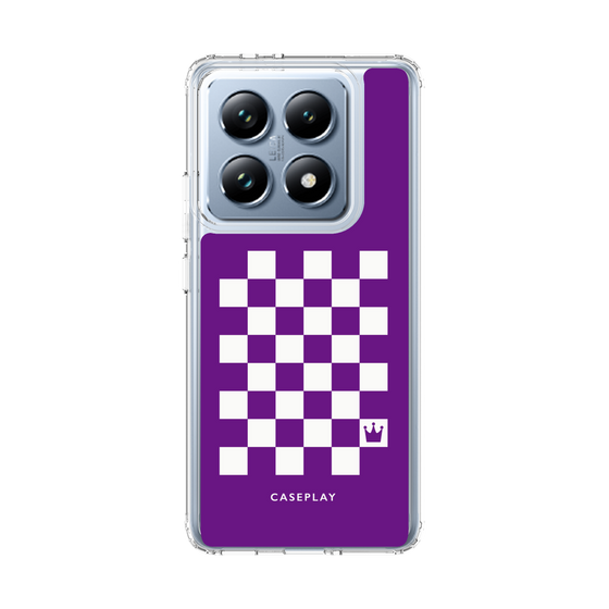 スリムプロテクションケース［ Racing checkered flag Purple - レーシングチェッカーフラッグ パープル ］