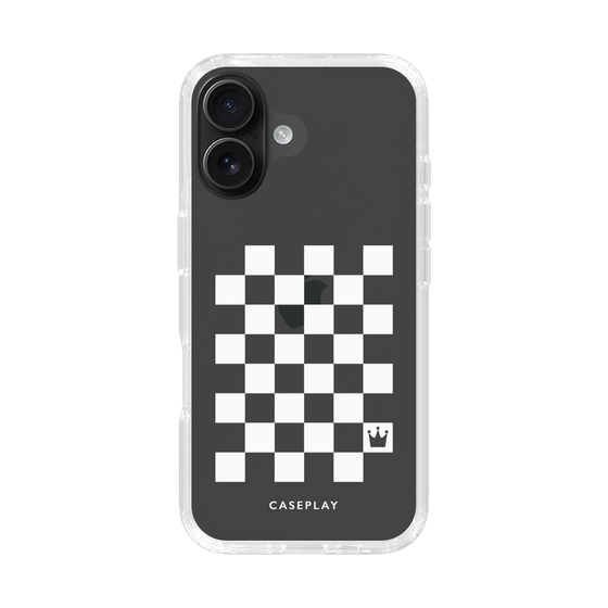 スリムプロテクションケース［ Racing checkered flag White - レーシングチェッカーフラッグ ホワイト ］