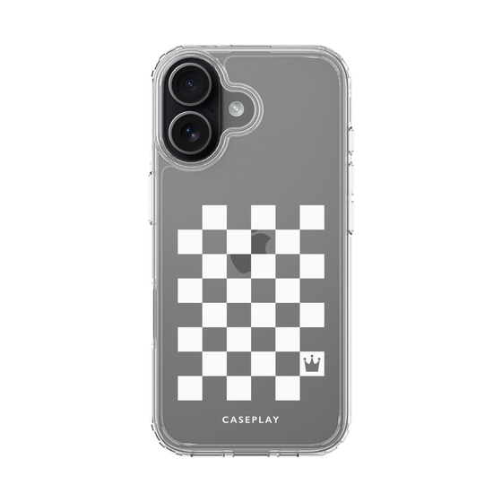 スリムプロテクションケース［ Racing checkered flag White - レーシングチェッカーフラッグ ホワイト ］