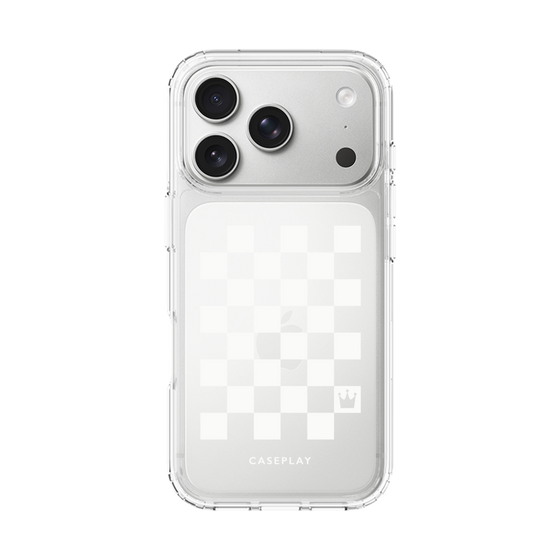 スリムプロテクションケース［ Racing checkered flag White - レーシングチェッカーフラッグ ホワイト ］